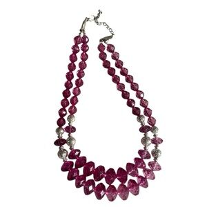 Elegant Pink Beaded Necklace